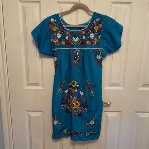 Beautiful Colorful Embroidered Dress size small